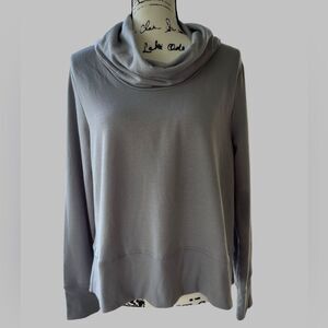 90 Degrees by Reflex Cowl Neck Womens Sweatshirt Large NEW